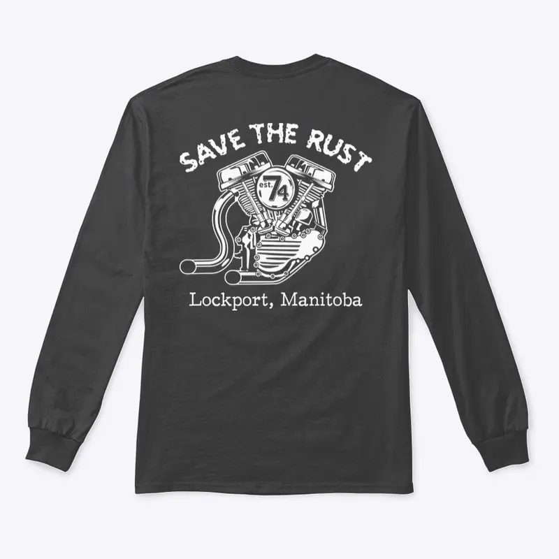 save the rust long sleeve t shirt 