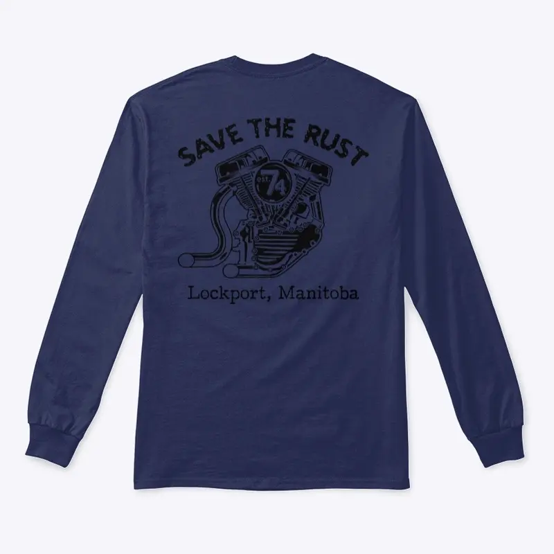 save the rust long sleeve t shirt